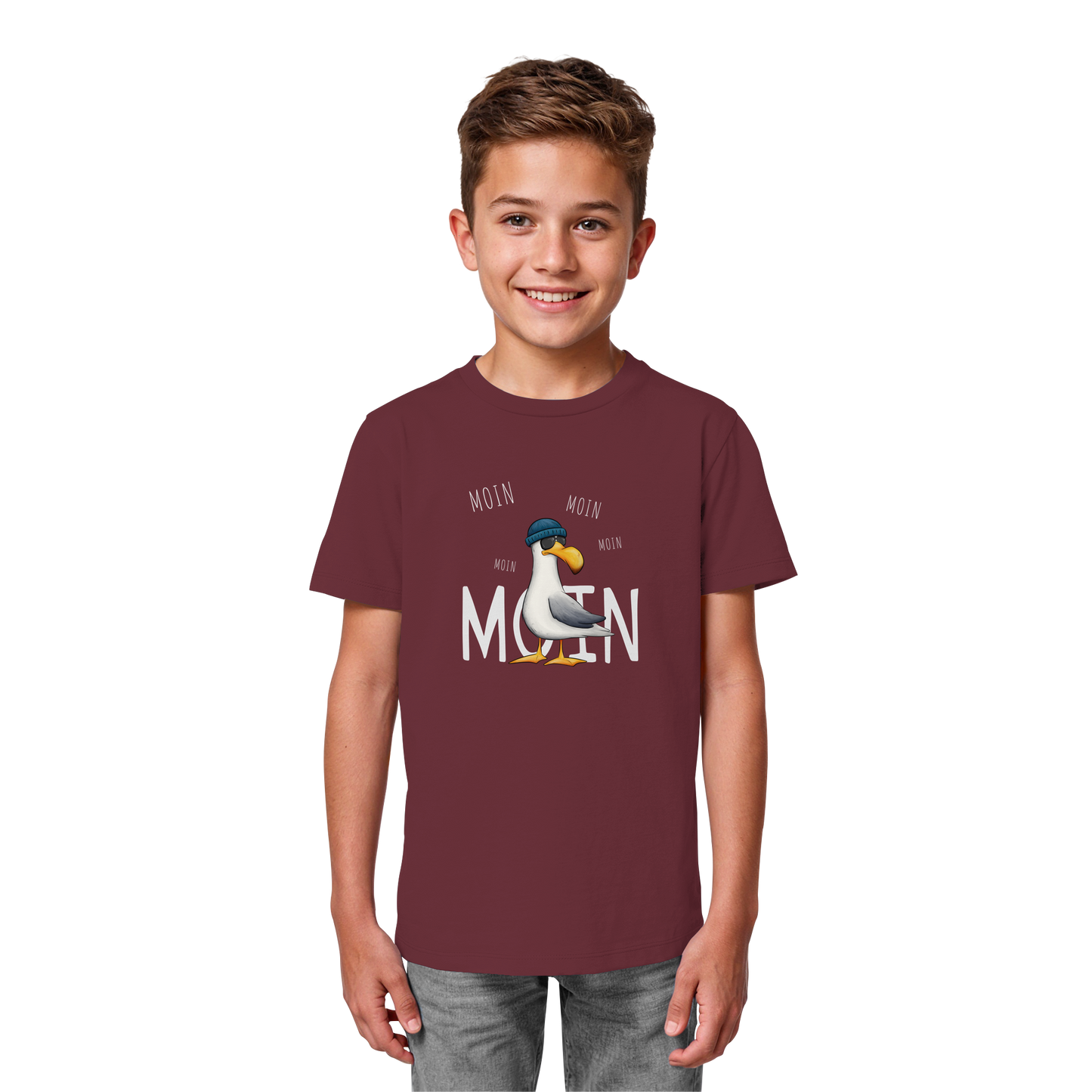Moin Moin Lässige Hipster Möwe  - Kids Organic Shirt