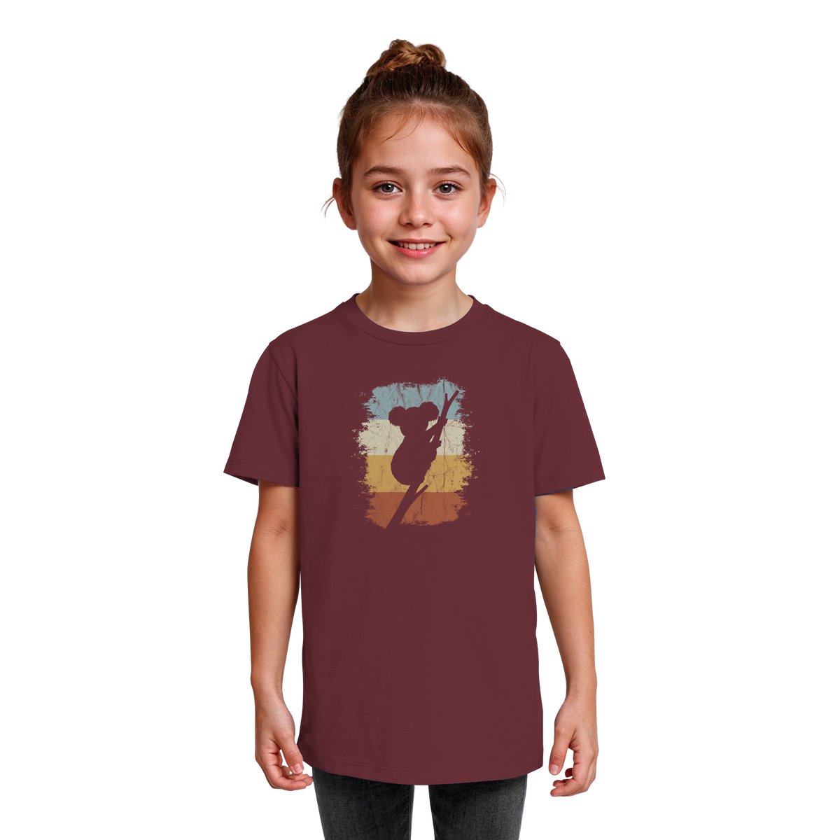 Retro kletternder Koala-Bär - Kids Organic Shirt
