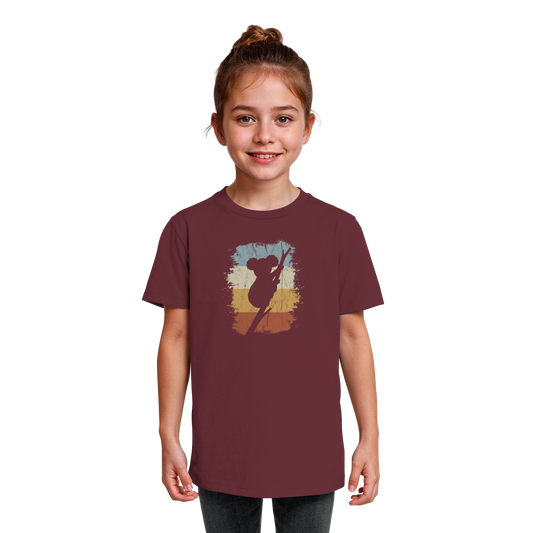 Retro kletternder Koala-Bär - Kids Organic Shirt