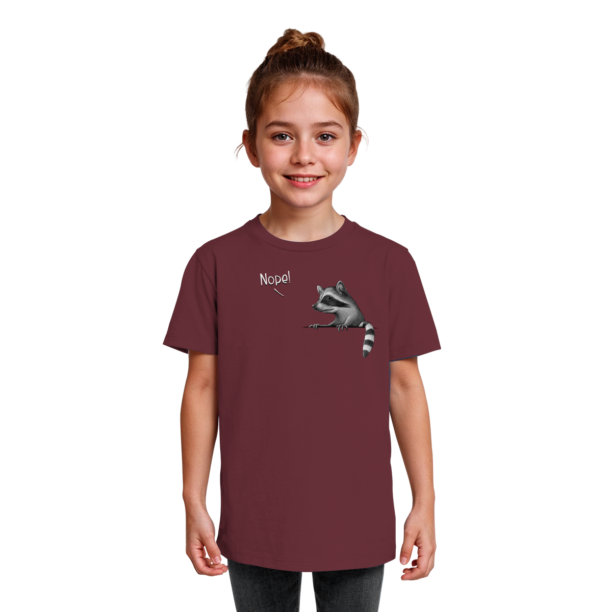 Nope! Frecher verwegener Waschbär - Kids Organic Shirt