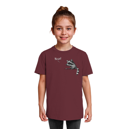 Nope! Frecher verwegener Waschbär - Kids Organic Shirt