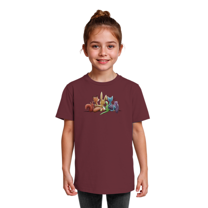 Regenbogen Tiere für Freundschaft, Toleranz und Vielfalt - Kids Organic Shirt