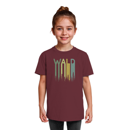 Wald Retro Forst Schriftzug - Kids Organic Shirt