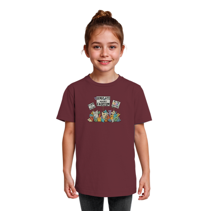 Demo-Katzen gegen Faschismus und für Vielfalt - Kids Organic Shirt