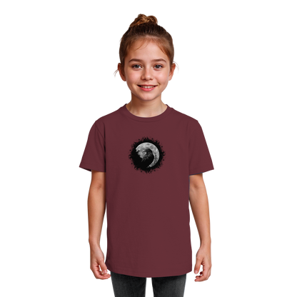 Schwarzer Rabe bei Vollmond  - Kids Organic Shirt