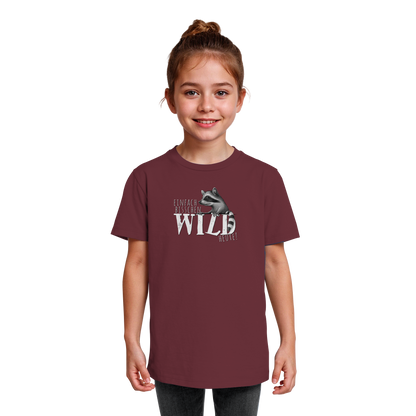 Bisschen wild heute! Waschbär - Kids Organic Shirt