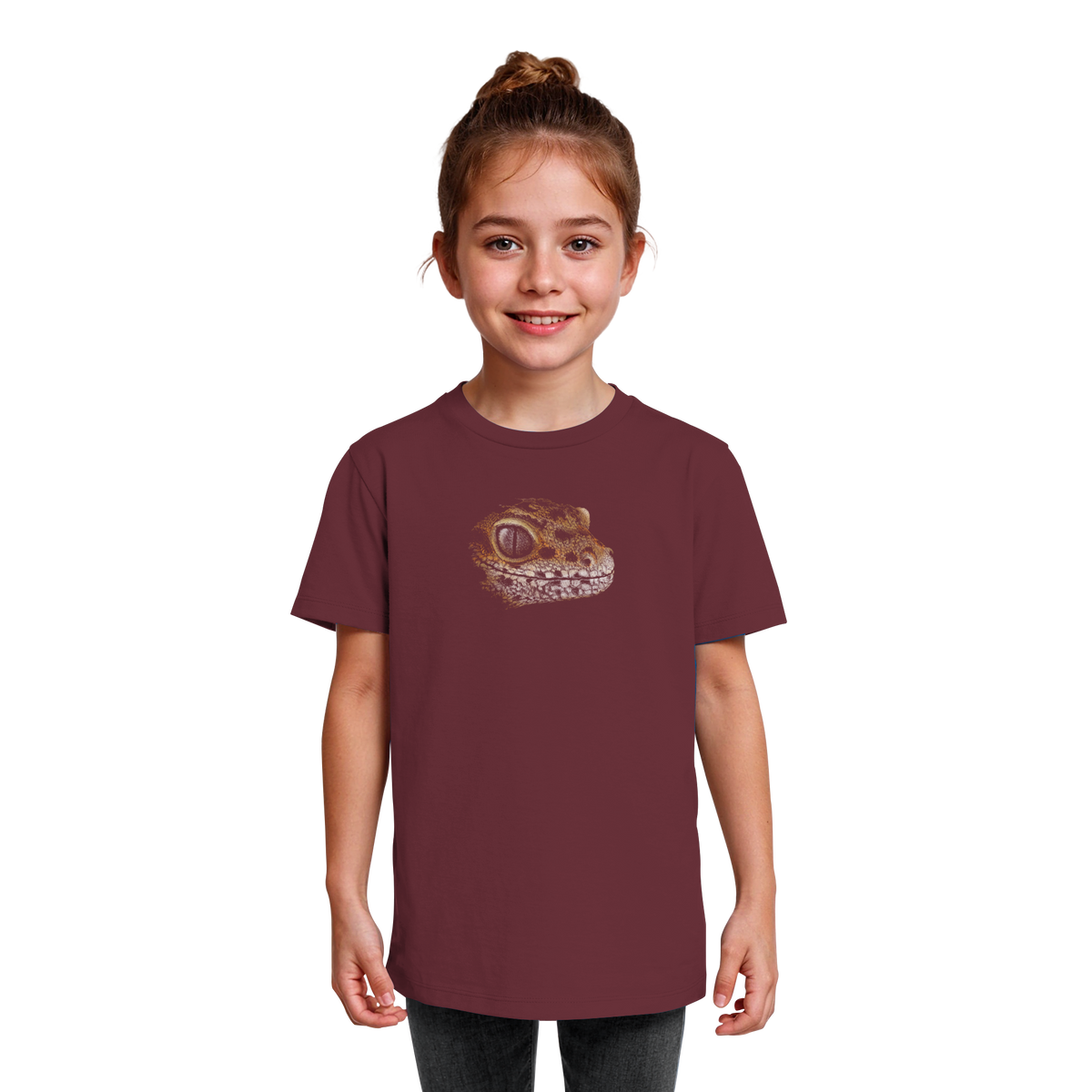 Leopard Gecko Skizze Kritzelkunst - Kids Organic Shirt