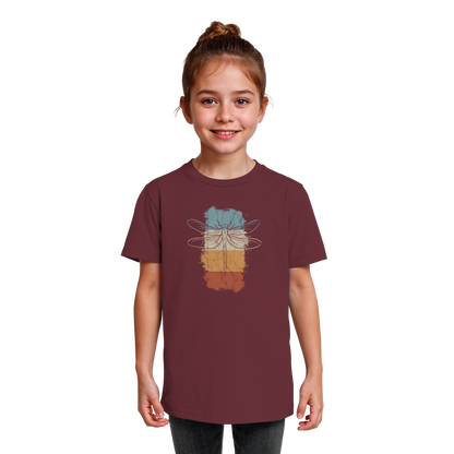 Retro Kunst Libelle | Vintage Dragonfly - Kids Organic Shirt