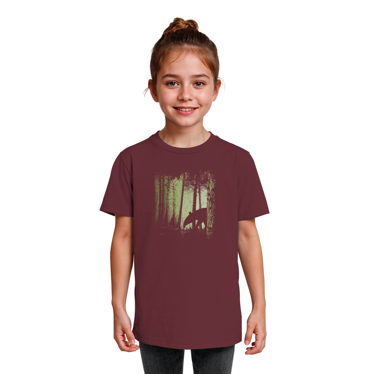 Lässiger Tapir im Zwielicht Wald - Kids Organic Shirt