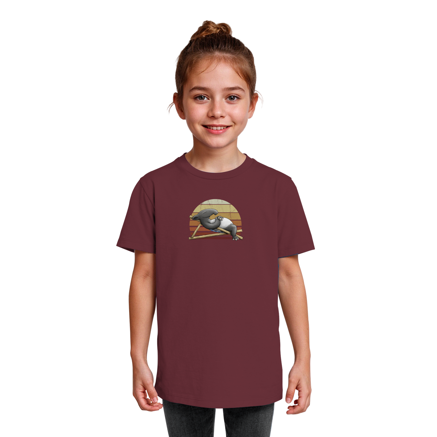 Lässiger Retro Sundown Tapir - Kids Organic Shirt