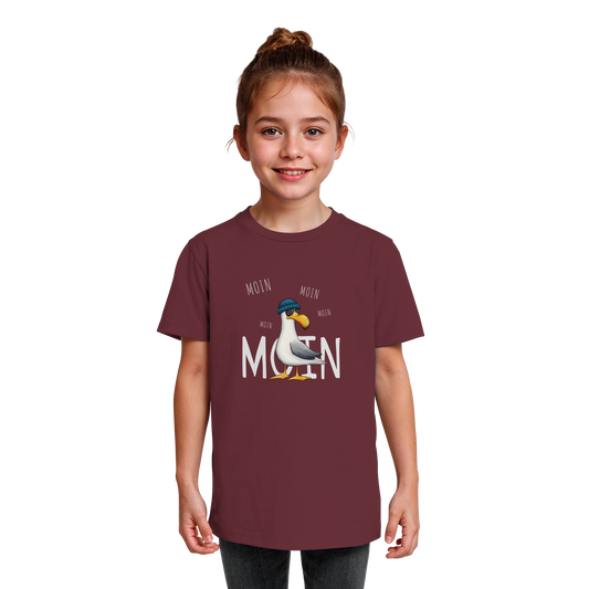 Moin Moin Lässige Hipster Möwe  - Kids Organic Shirt