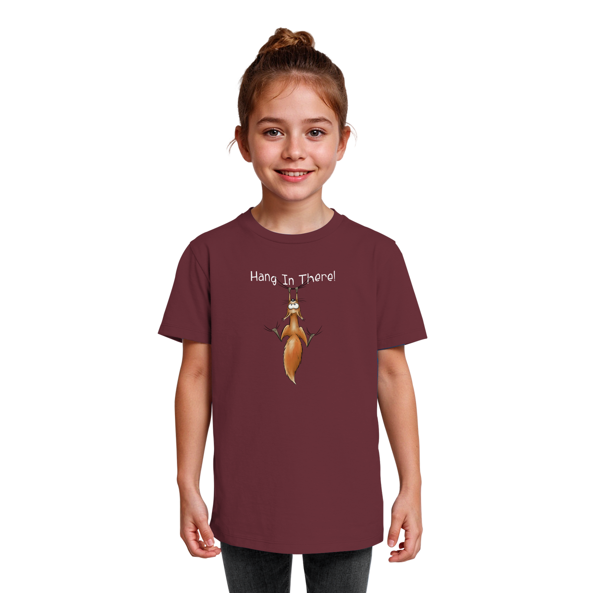 Hang In There | Lässiges Eichhörnchen - Kids Organic Shirt