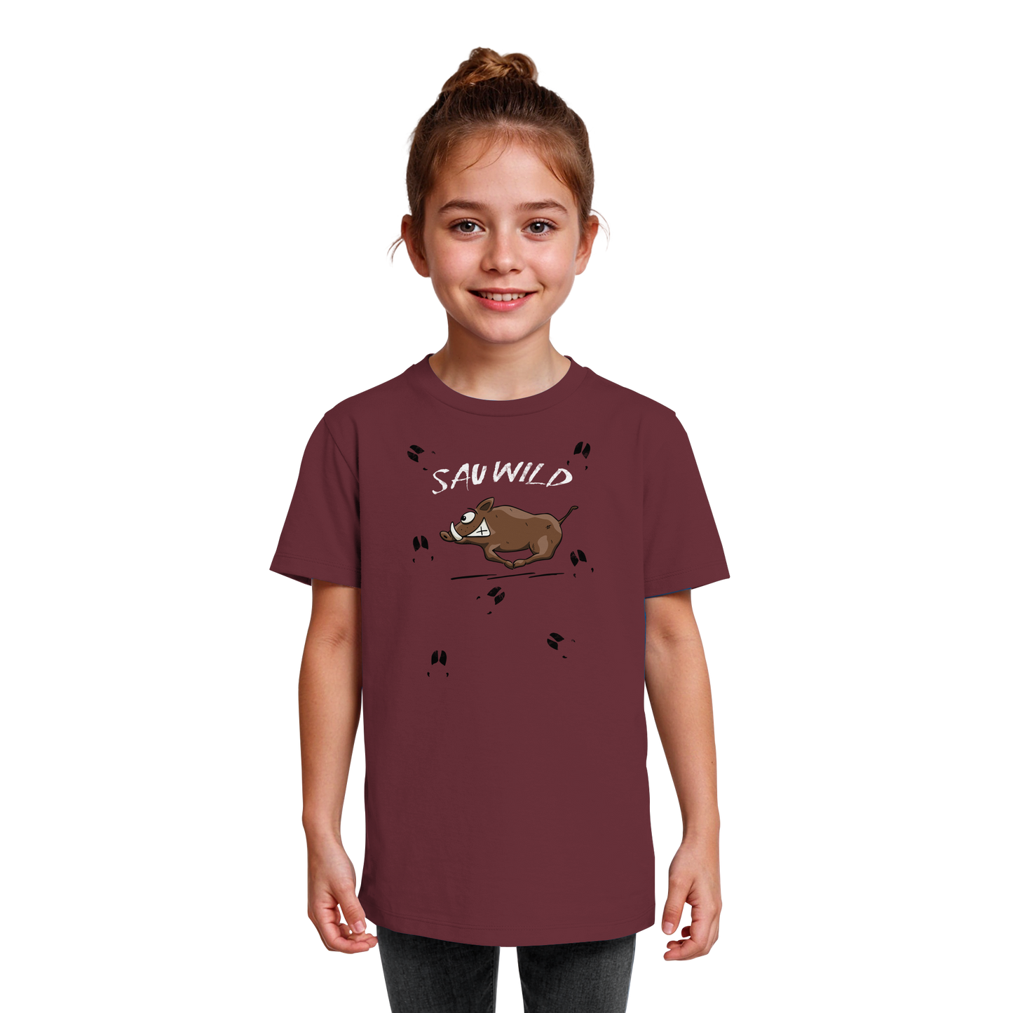Sauwild wilde Sau | Wildschwein Keiler - Kids Organic Shirt