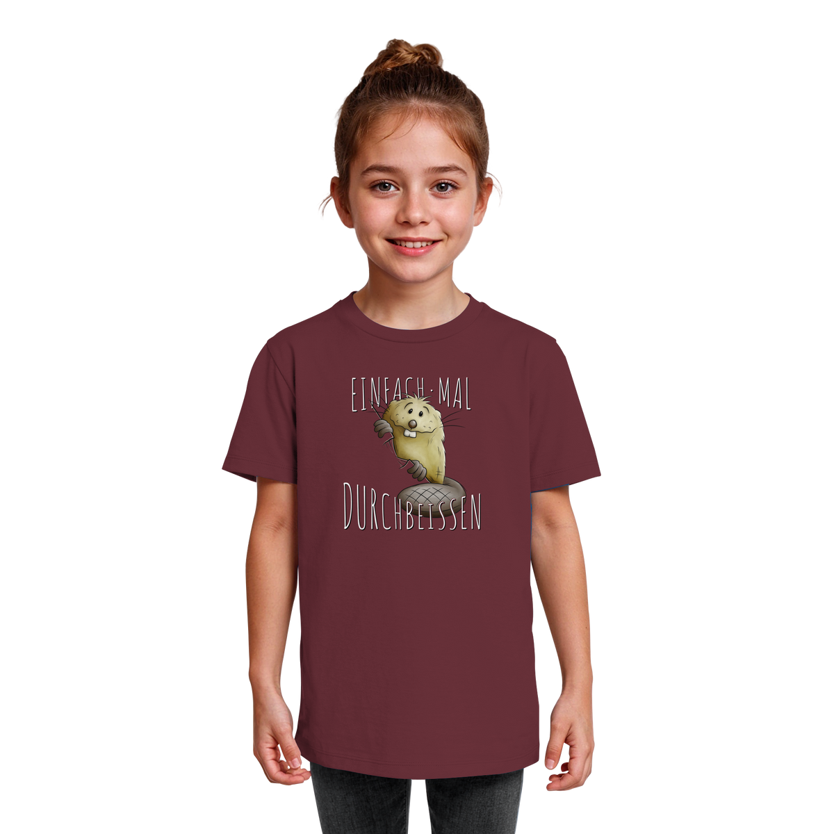 Einfach mal Durchbeissen Biber - Kids Organic Shirt