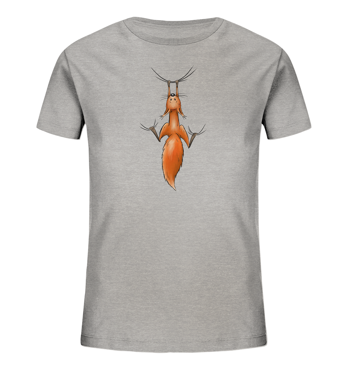 Rotes Eichhörnchen hängt ab - Kids Organic Shirt