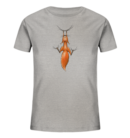 Rotes Eichhörnchen hängt ab - Kids Organic Shirt