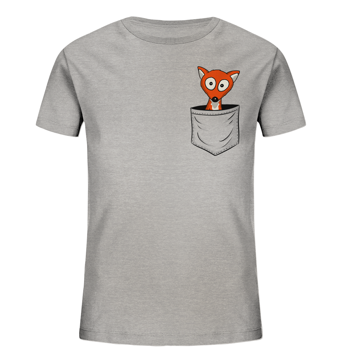 Fuchs in der Brusttasche | Taschen-Fuchs - Kids Organic Shirt