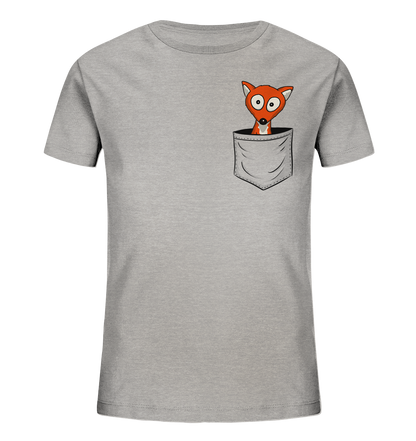 Fuchs in der Brusttasche | Taschen-Fuchs - Kids Organic Shirt