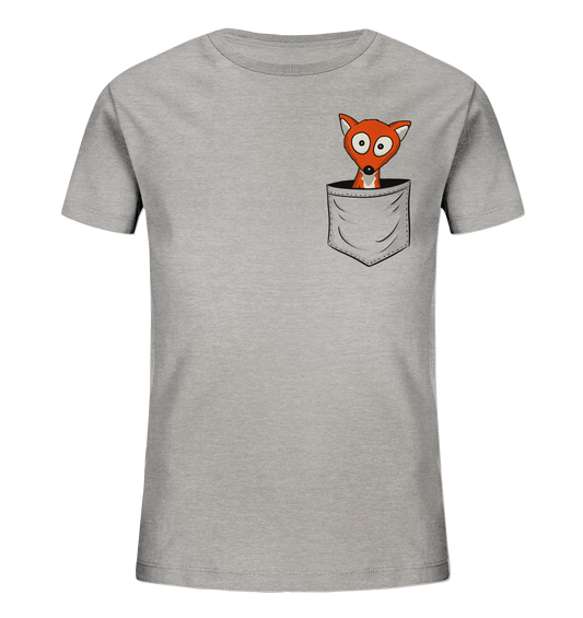 Fuchs in der Brusttasche | Taschen-Fuchs - Kids Organic Shirt