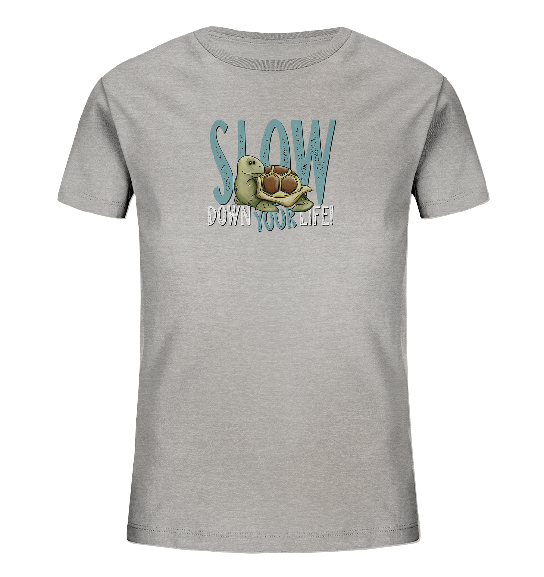 Slow Down Your Life Schildkröte - Kids Organic Shirt