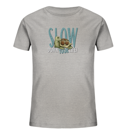 Slow Down Your Life Schildkröte - Kids Organic Shirt