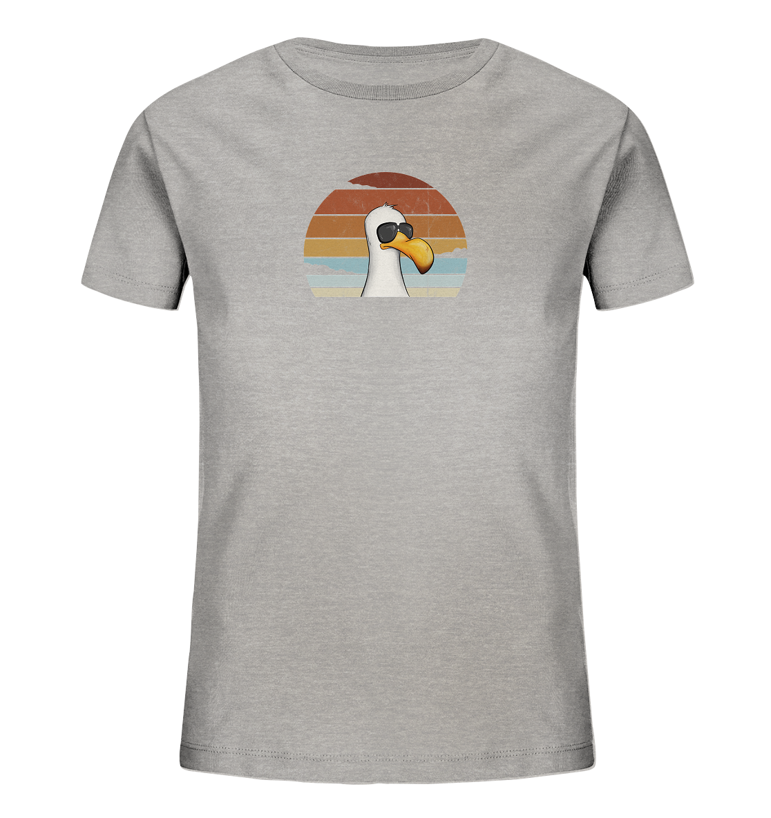 Cool lässige Retro Möwe - Kids Organic Shirt