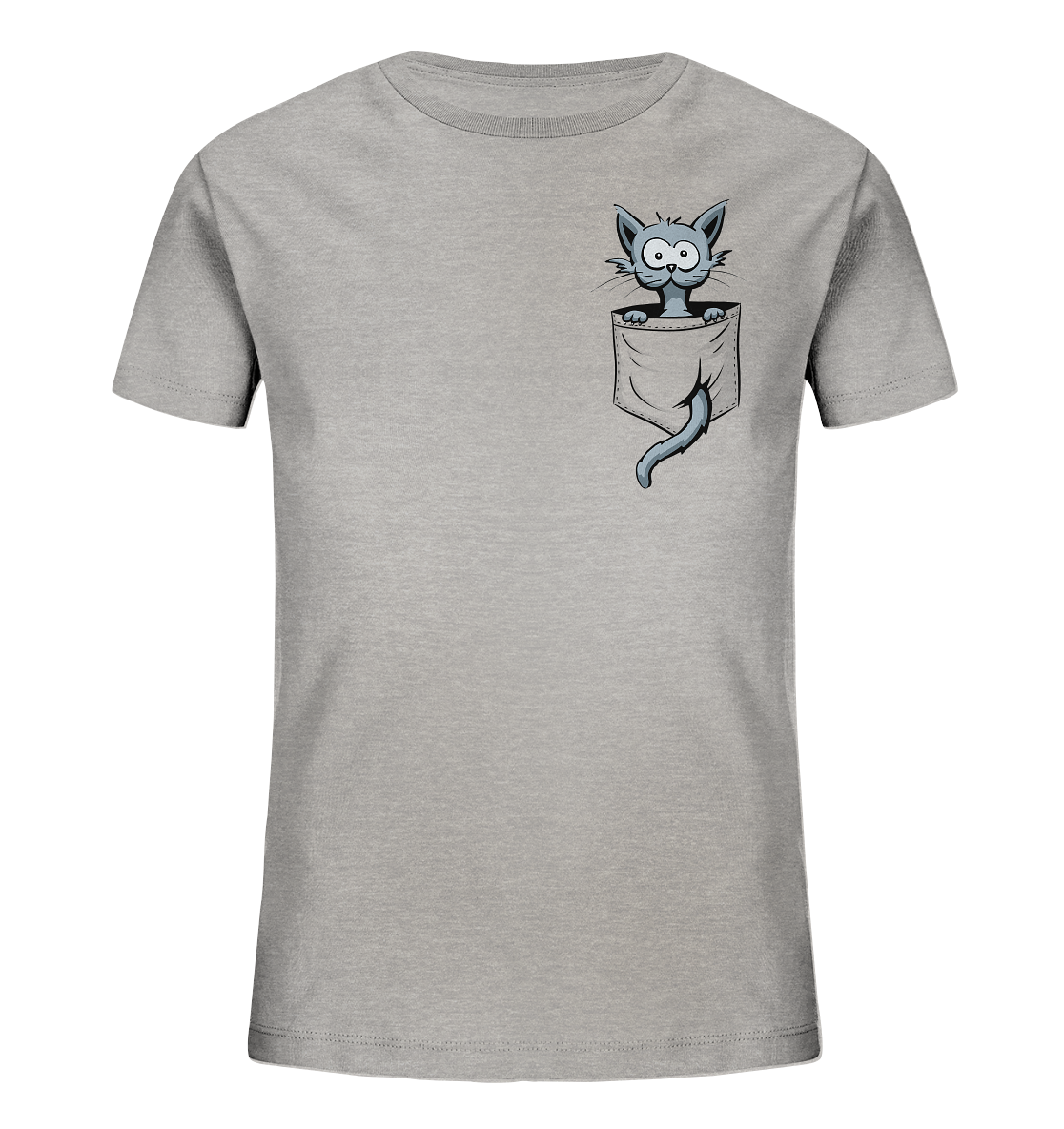 Verrückte Katze in Deiner Brust-Tasche - Kids Organic Shirt