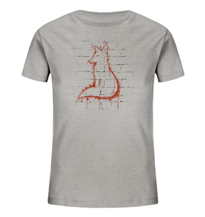 Street Art Fuchs Silhouette - Kids Organic Shirt