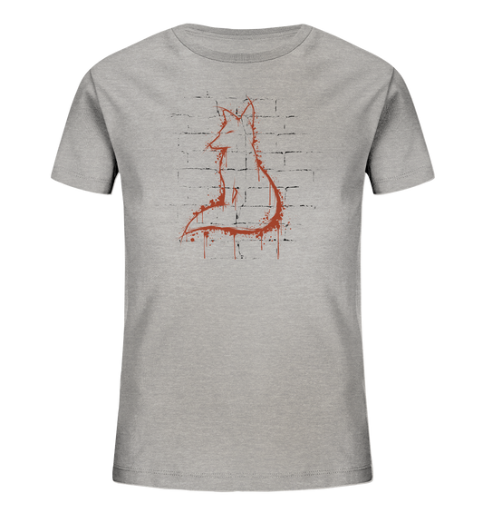 Street Art Fuchs Silhouette - Kids Organic Shirt
