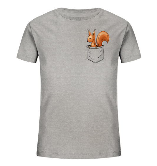 Lässiges Eichhörnchen In Tasche - Kids Organic Shirt