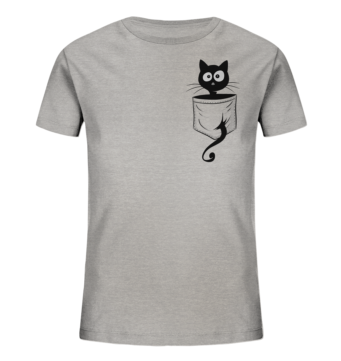 Schwarze Katze in der Tasche - Kids Organic Shirt