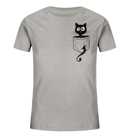 Schwarze Katze in der Tasche - Kids Organic Shirt