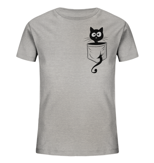 Schwarze Katze in der Tasche - Kids Organic Shirt