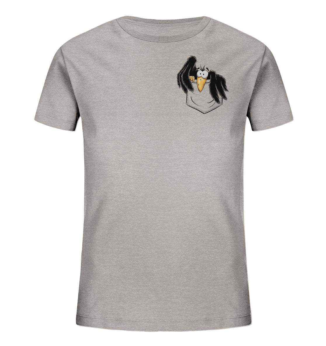 Kleiner Rabe | schwarze Krähe In Tasche - Kids Organic Shirt