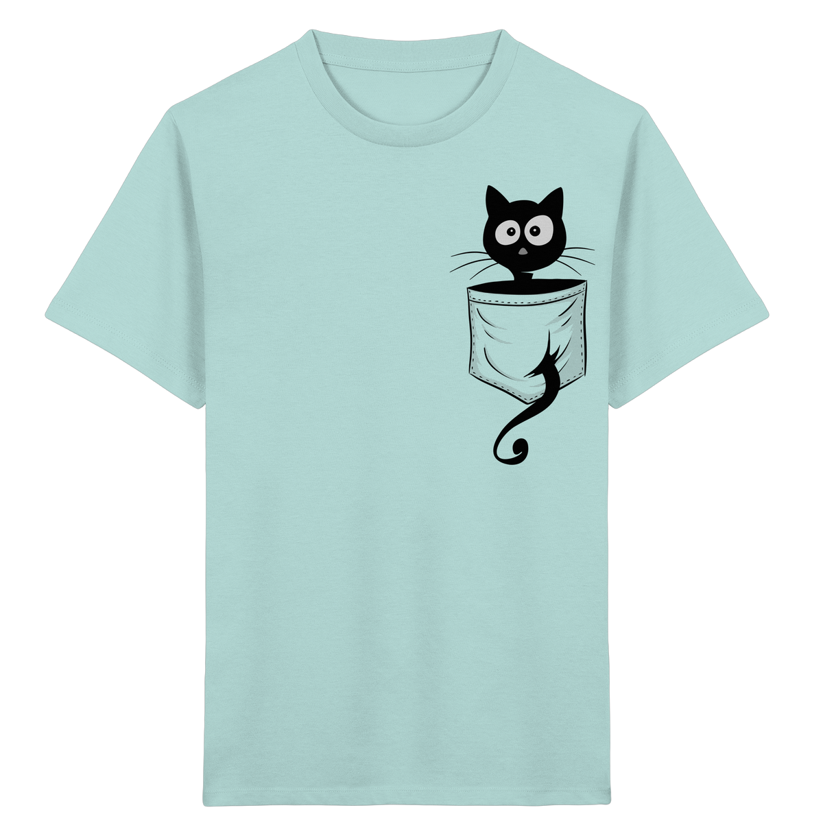 Schwarze Katze in der Tasche - Kids Organic Shirt