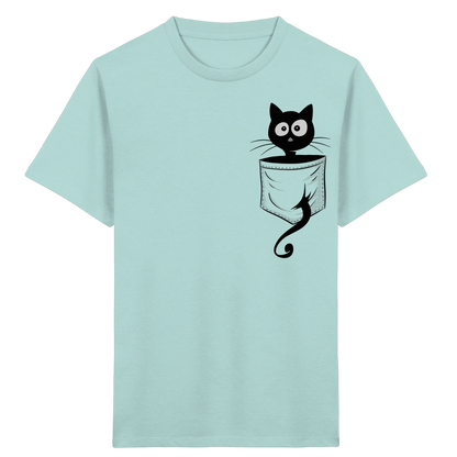 Schwarze Katze in der Tasche - Kids Organic Shirt