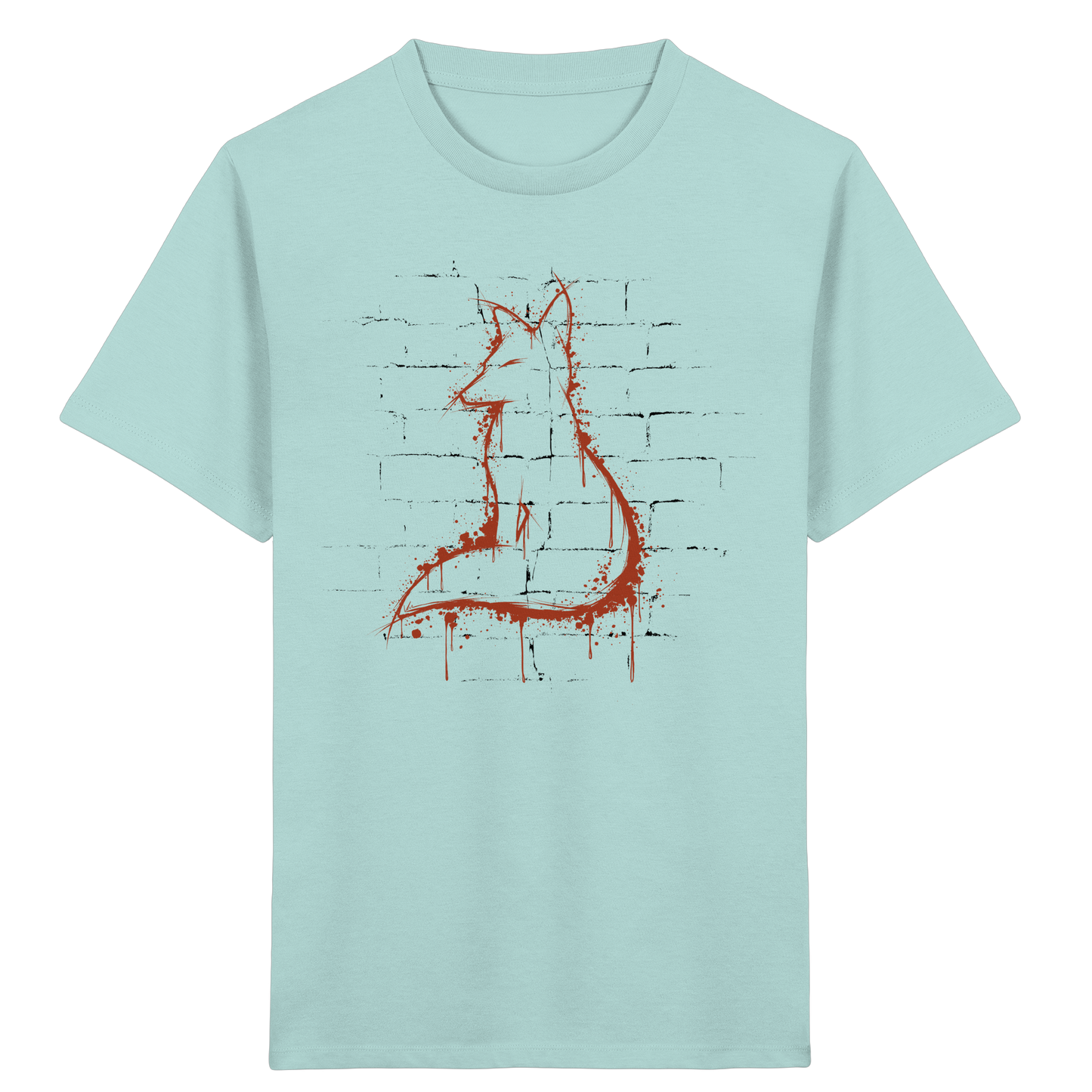 Street Art Fuchs Silhouette - Kids Organic Shirt