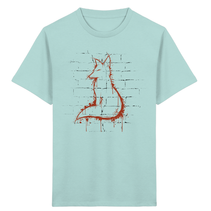 Street Art Fuchs Silhouette - Kids Organic Shirt