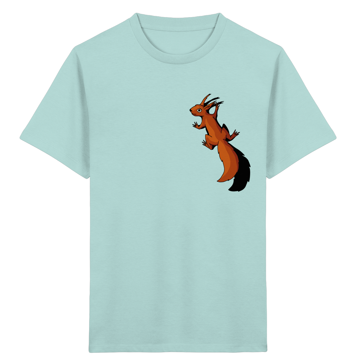 Süßes Eichhörnchen klettert - Kids Organic Shirt