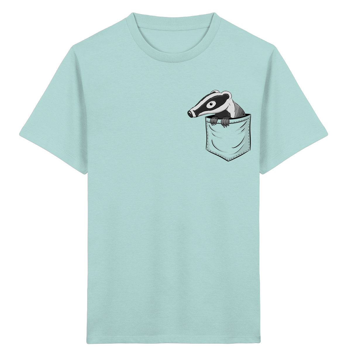 Lustig gemütlicher Dachs In der Tasche - Kids Organic Shirt