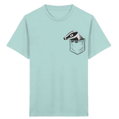 Lustig gemütlicher Dachs In der Tasche - Kids Organic Shirt