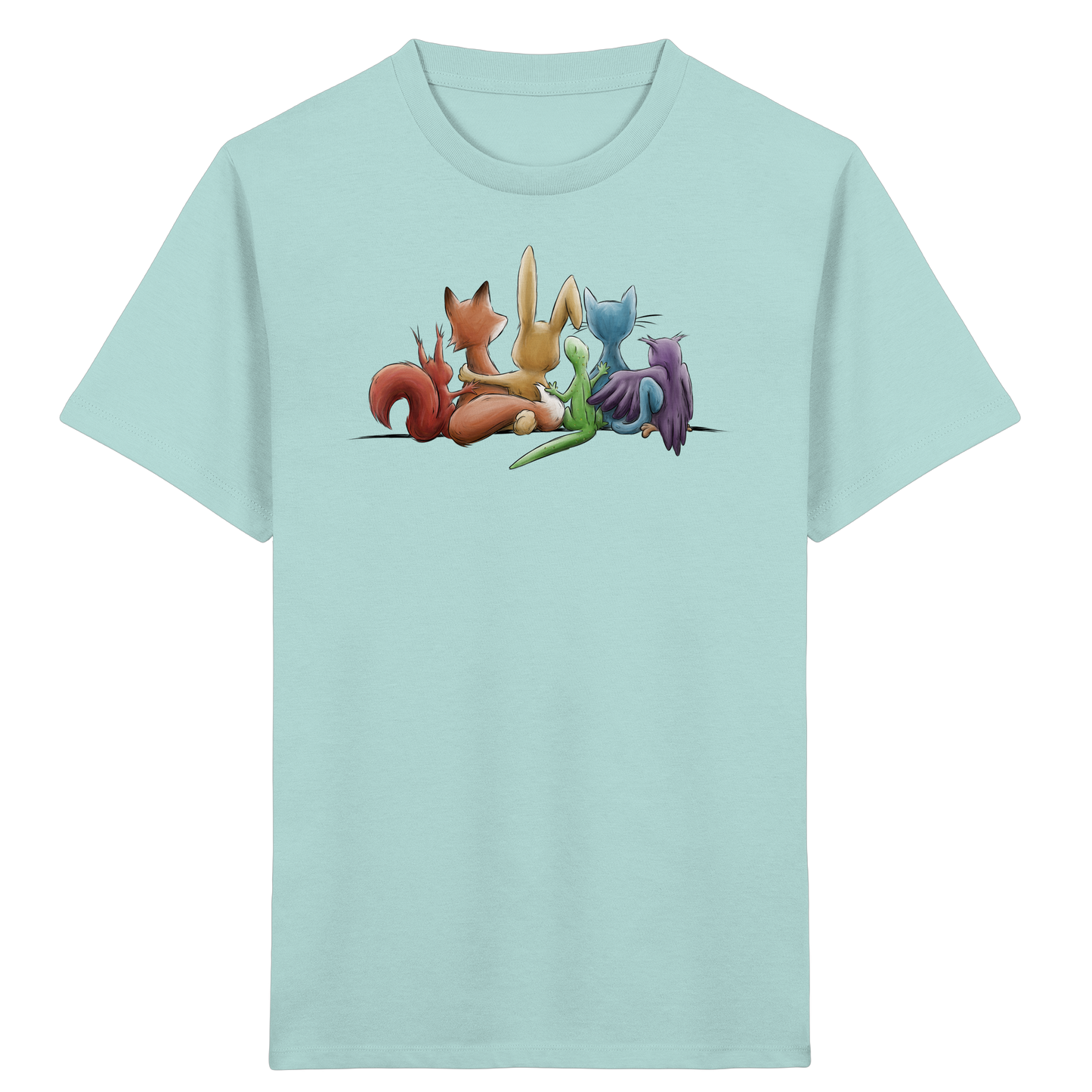 Regenbogen Tiere für Freundschaft, Toleranz und Vielfalt - Kids Organic Shirt