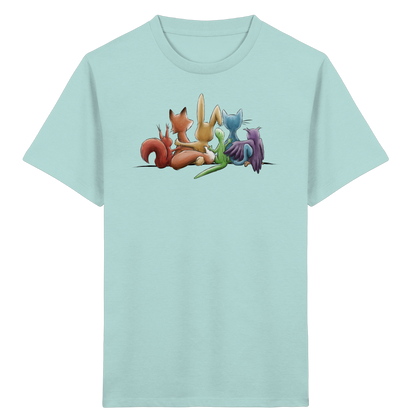 Regenbogen Tiere für Freundschaft, Toleranz und Vielfalt - Kids Organic Shirt