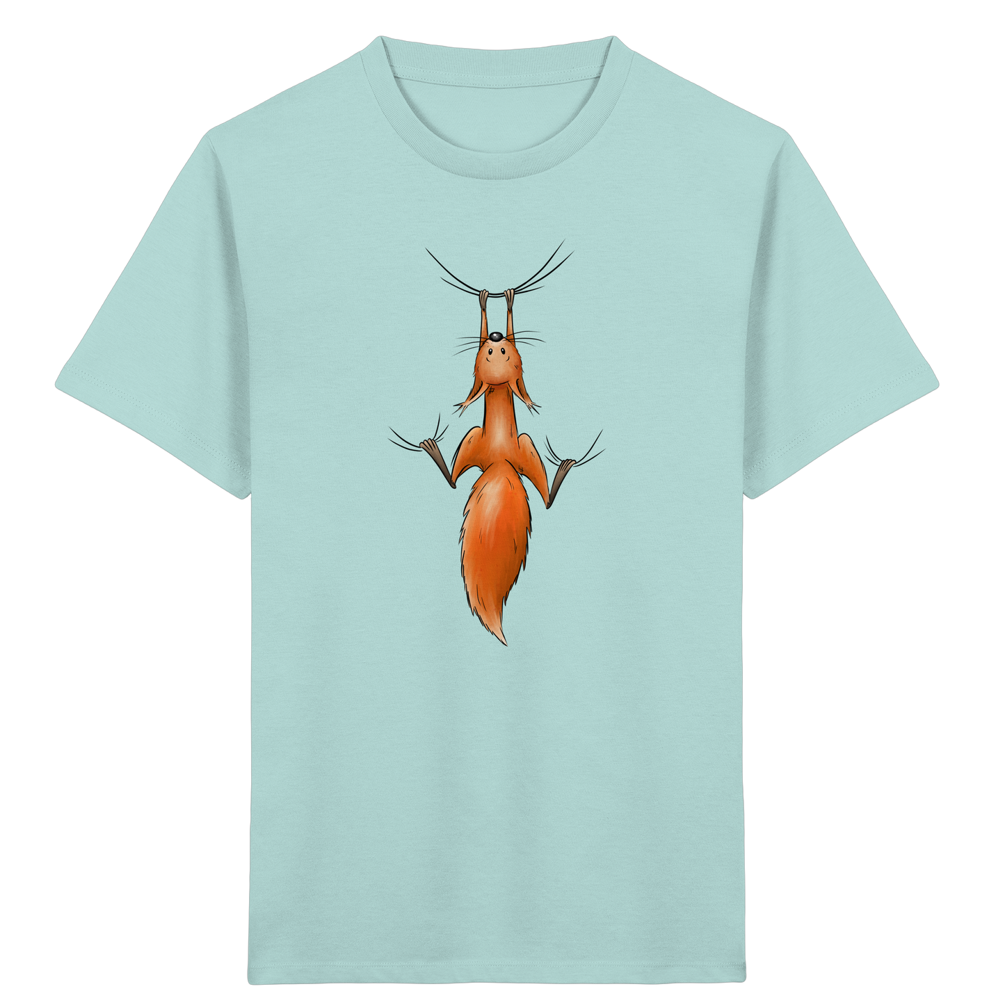 Rotes Eichhörnchen hängt ab - Kids Organic Shirt