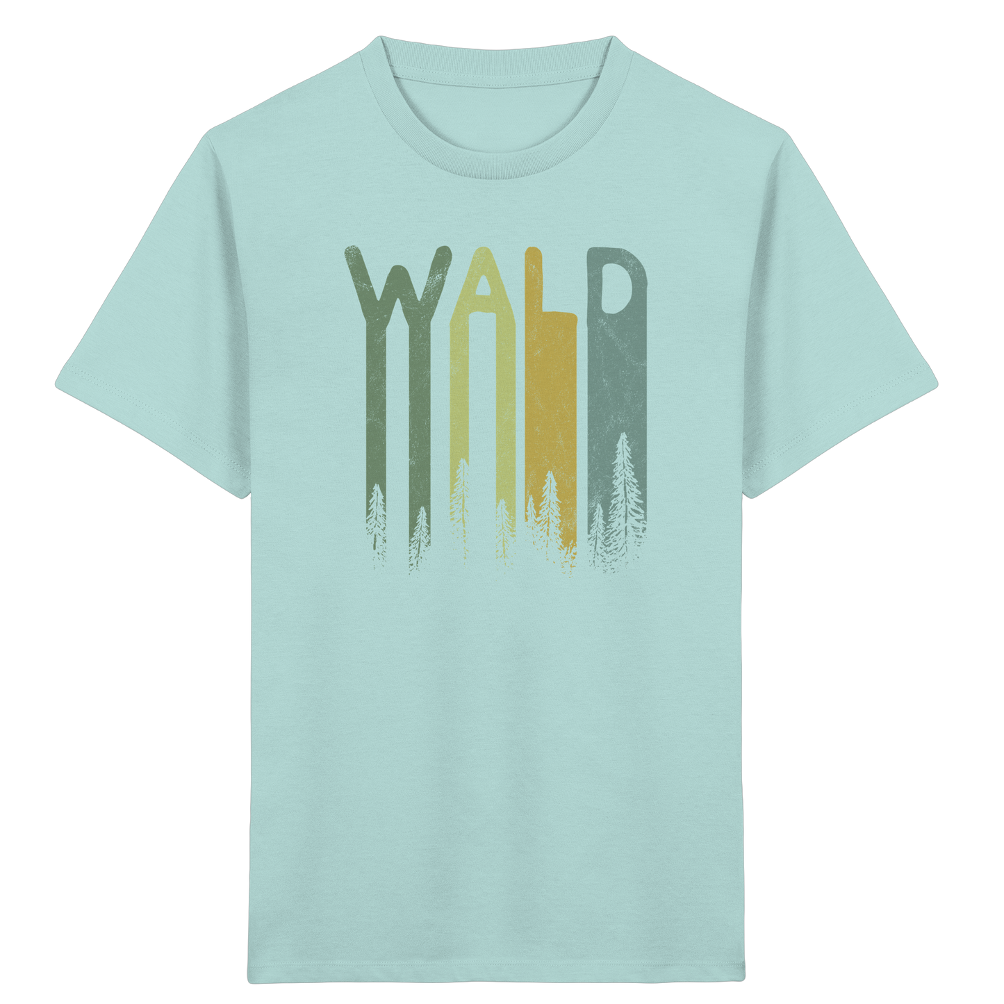 Wald Retro Forst Schriftzug - Kids Organic Shirt