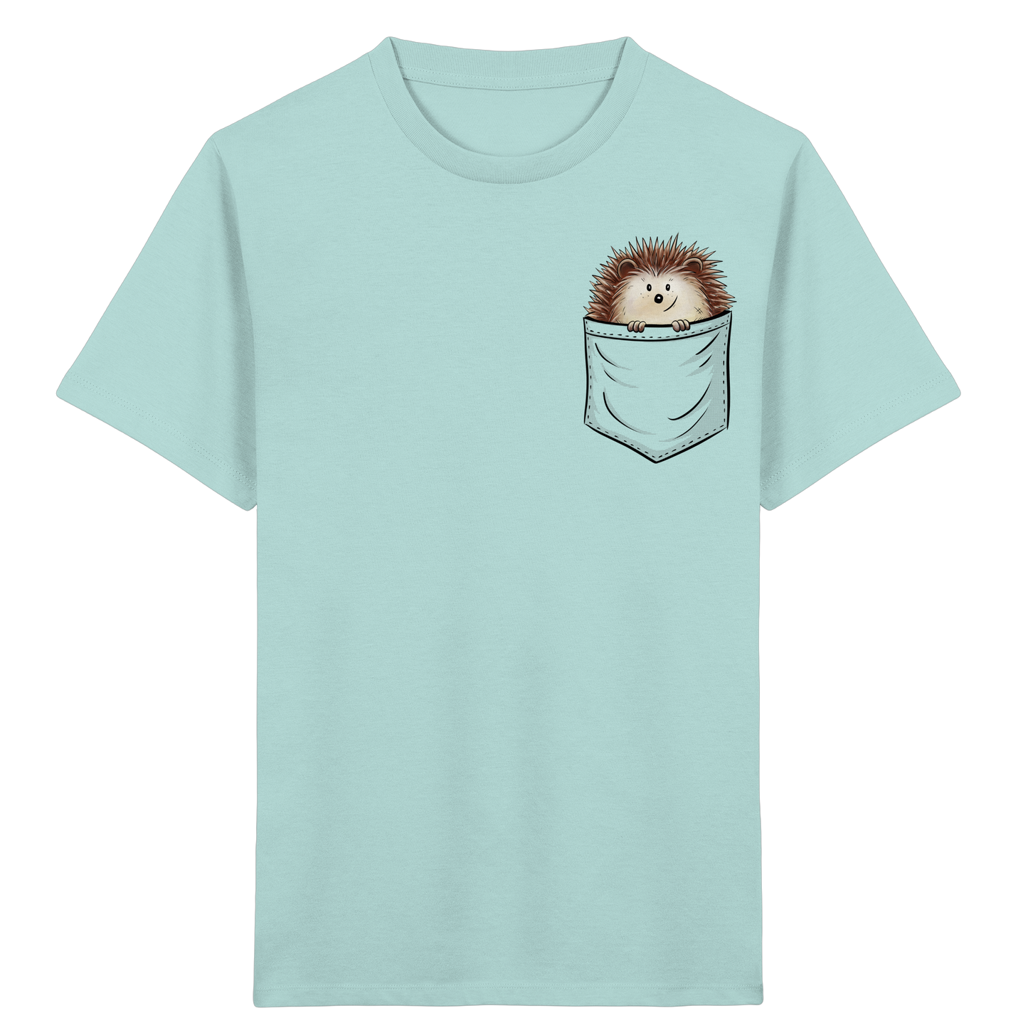 Lustiger Igel in Deiner Brust-Tasche - Kids Organic Shirt