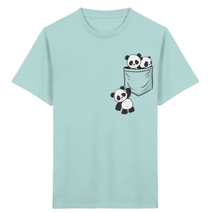 Kawaii Pandas in der Tasche - Kids Organic Shirt