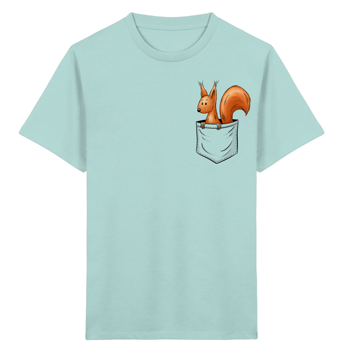 Lässiges Eichhörnchen In Tasche - Kids Organic Shirt
