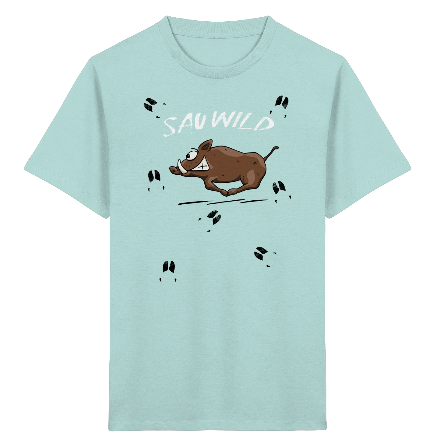 Sauwild wilde Sau | Wildschwein Keiler - Kids Organic Shirt