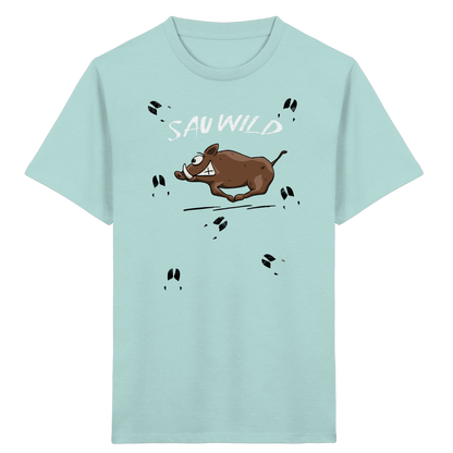Sauwild wilde Sau | Wildschwein Keiler - Kids Organic Shirt